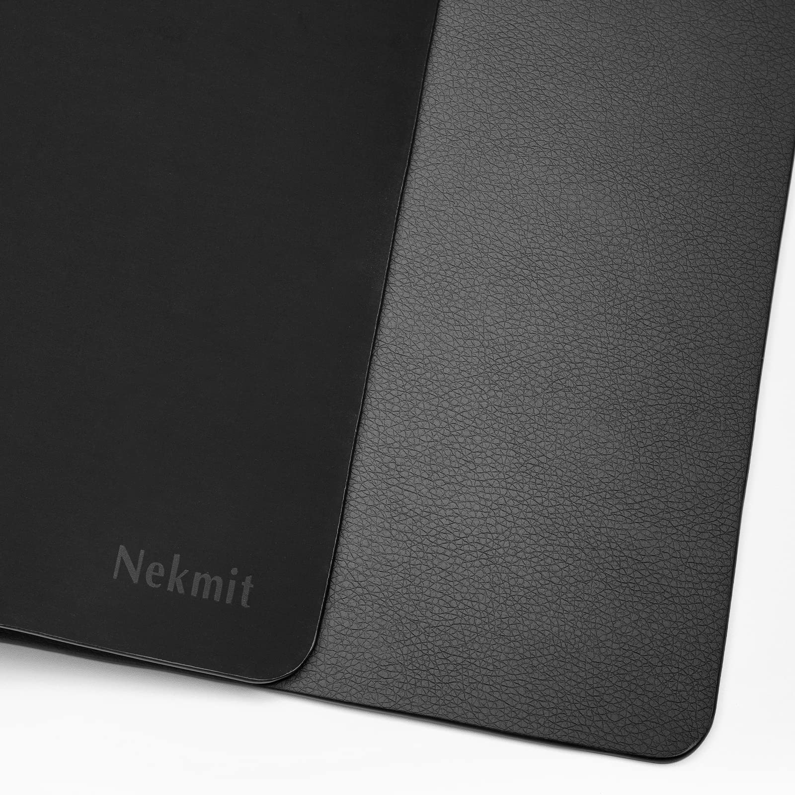 Premium Nekmit Leather Desk Blotter Pad - 17 x 12 Inches Non-Slip Writing Surface, Waterproof Office Desk Protector (Black) - Perfect for Home Office, Executive Desks & Professional Workspaces