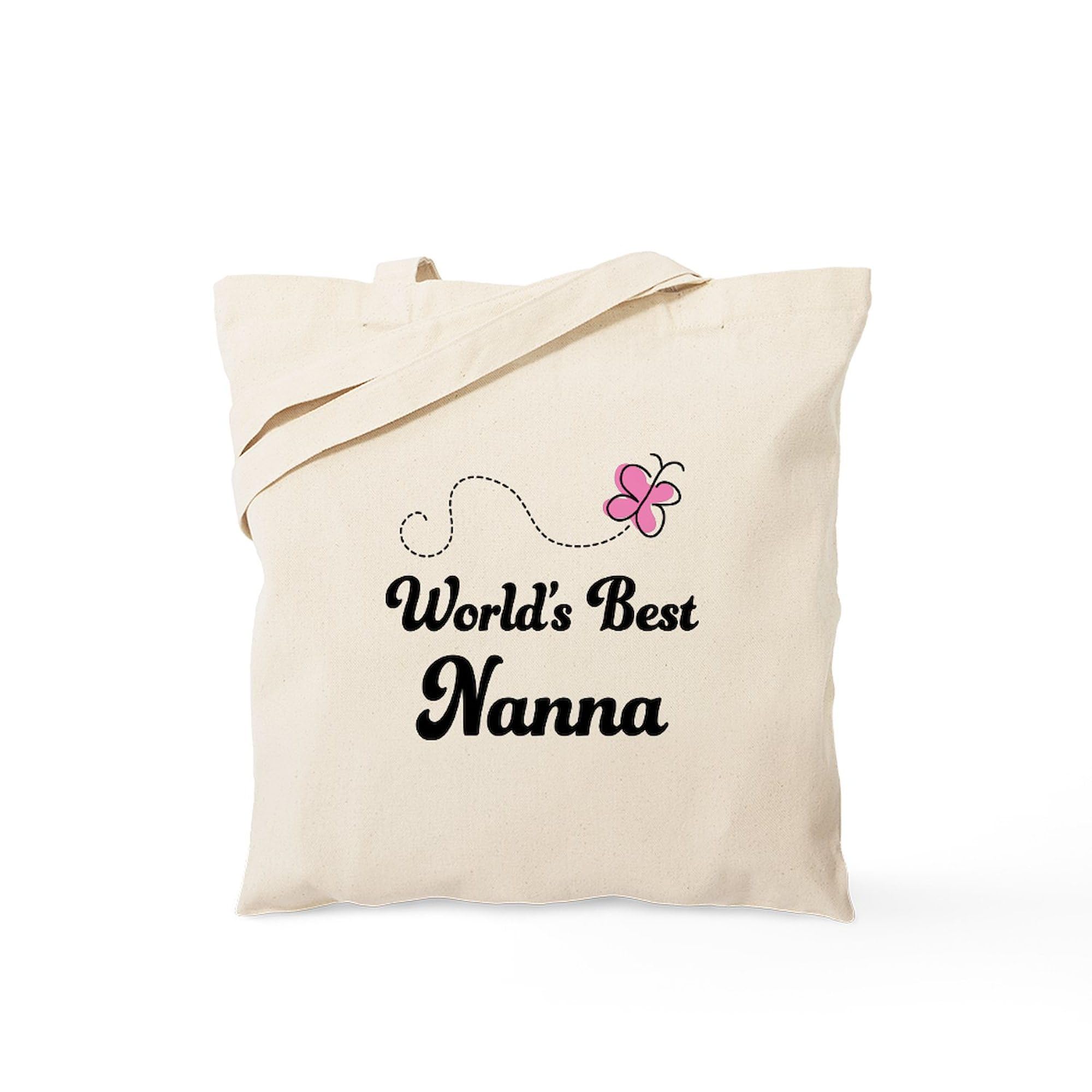 World's Best Nanna Tote Bag - Natural Canvas Reusable Shopping Bag for Groceries, Beach & Everyday Use | Eco-Friendly Gift for Grandmothers