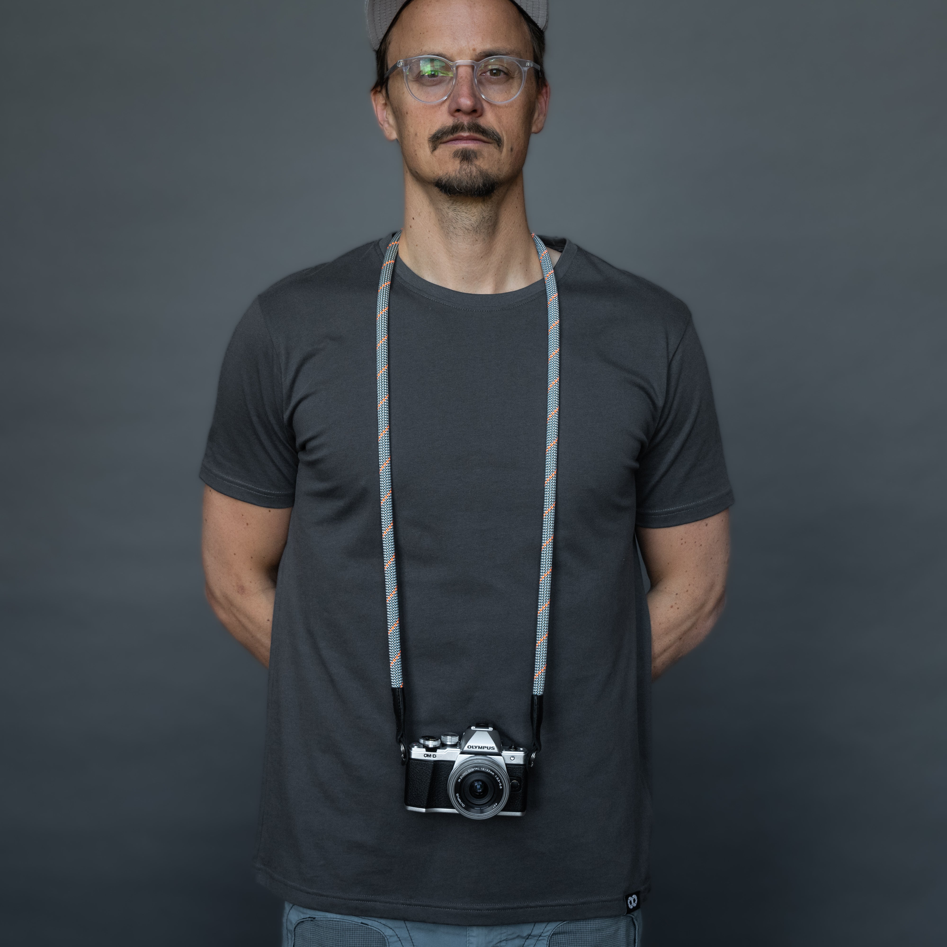 Cooph Rope Camera Strap with Split Ring - 45.3 Inch (115cm) Adjustable Neck Strap for DSLR/Mirrorless Cameras - Durable & Comfortable Orange Ice Design - Perfect for Travel, Hiking & Photography Enthusiasts