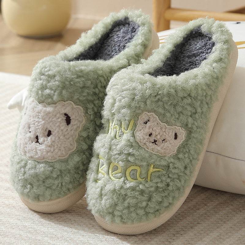 Cozy Fuzzy Plush Bear Slippers for Women & Men - Soft Warm Winter House Shoes with Non-Slip Soles - Perfect for Indoor Comfort, Lounge Wear & Gift Giving