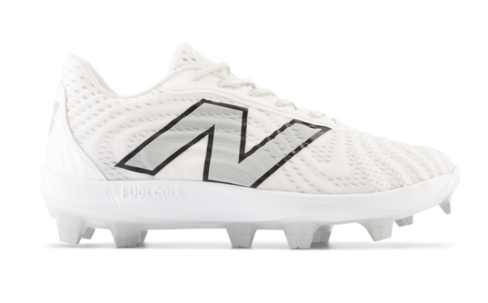 New Balance PL4040W7 White Low Molded Cleats - Lightweight Baseball & Softball Shoes for Men & Women | Perfect for Training, Games & Outdoor Sports