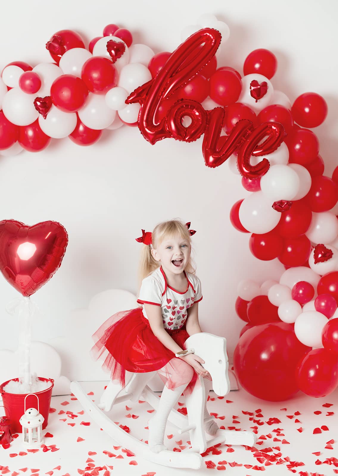 FOTIOMRG 120pcs 5 Inch Red Latex Balloons - Premium Helium Quality Party Decorations for Birthday, Graduation, Baby Shower, Valentine's, Christmas & Wedding (Includes Red Ribbon) - Perfect for Indoor & Outdoor Celebrations, Photo Backdrops & Festive Decor