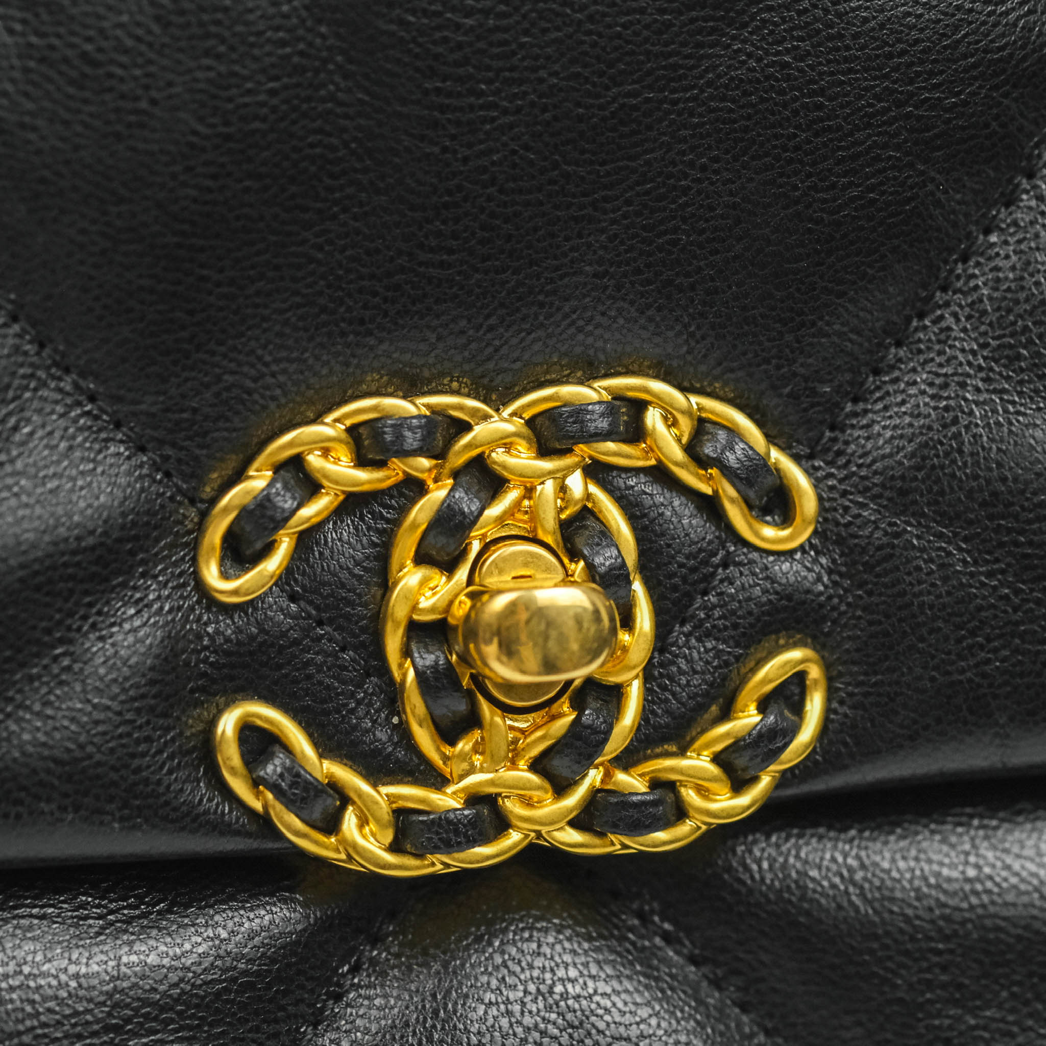 Chanel 19 Small Handbag Black Goatskin Leather Mixed Hardware Crossbody Bag for Women - Perfect for Date Night, Office & Evening Events
