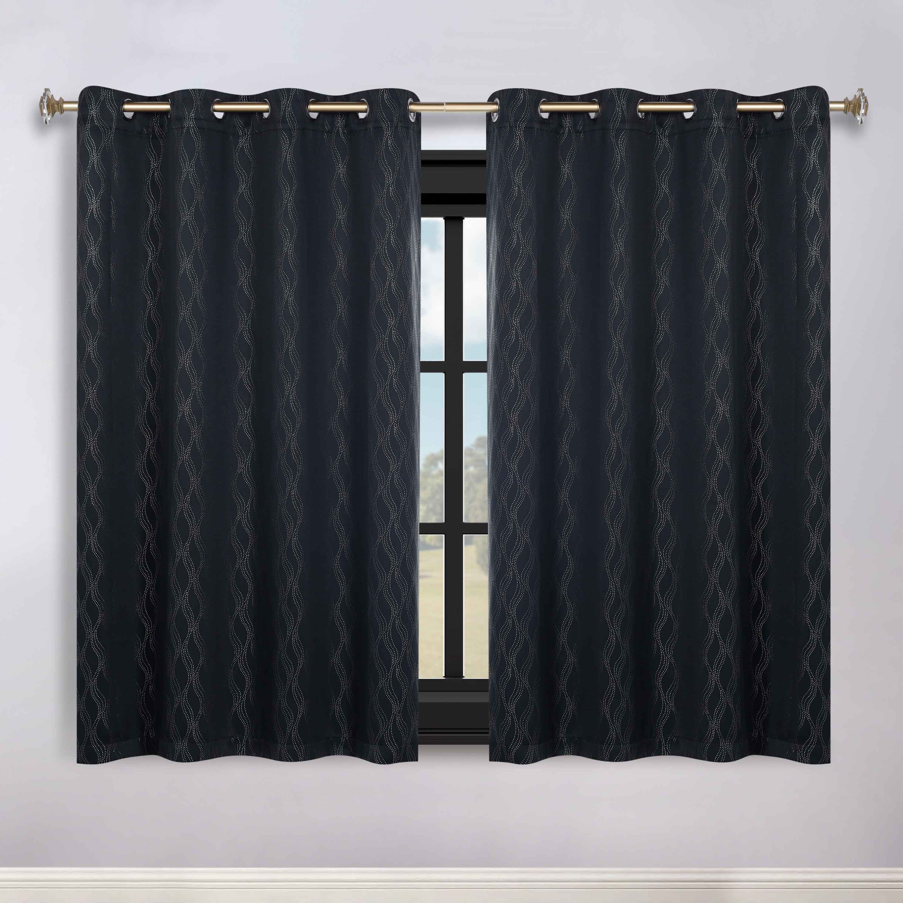 Zuri Textured Washable Blackout Curtains for Bedroom - Thermal Insulated Room Darkening Window Drapes (Set of 2 Panels) - Perfect for Nursery, Home Theater & Light Sleepers