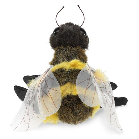 Folkmanis Honey Bee Hand Puppet - Realistic Plush Animal Toy for Kids, Storytelling & Educational Play - Perfect for Classroom, Theater & Imaginative Play