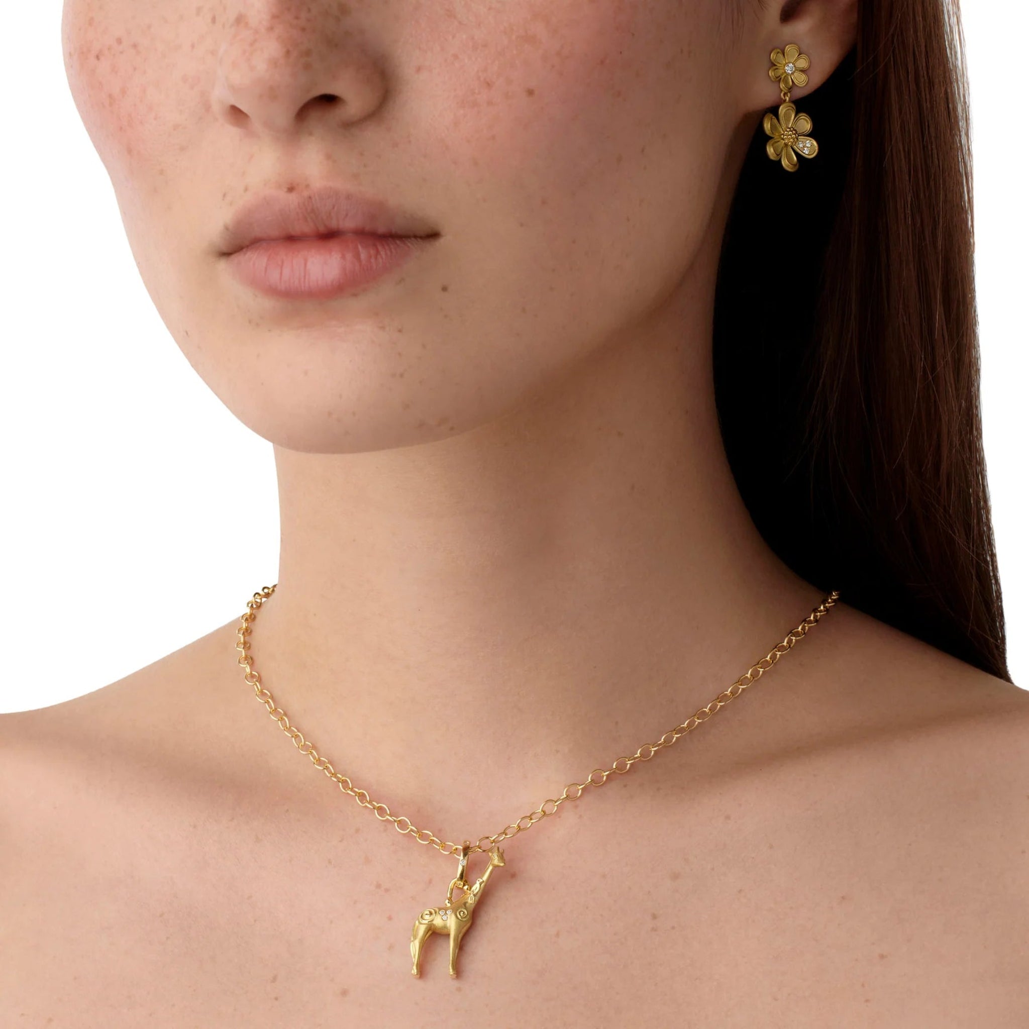 Temple St. Clair Small Twiga Giraffe Pendant Necklace - 18K Gold Plated Animal Jewelry for Women - Perfect Gift for Birthday, Anniversary & Everyday Wear