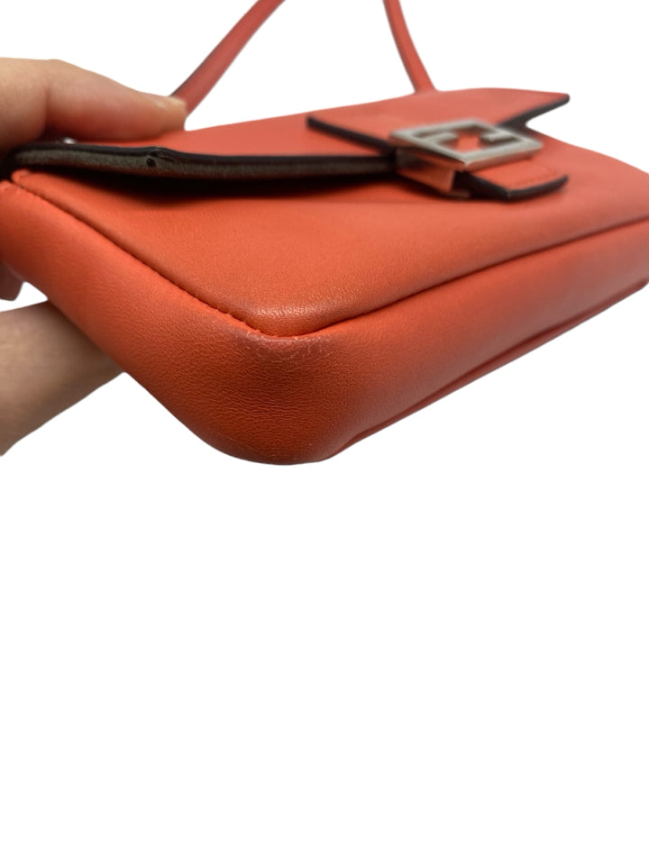 Authentic Fendi Nappa Leather Micro Baguette Bag - Luxury Designer Crossbody Purse for Women | Perfect for Parties, Date Nights & Everyday Elegance