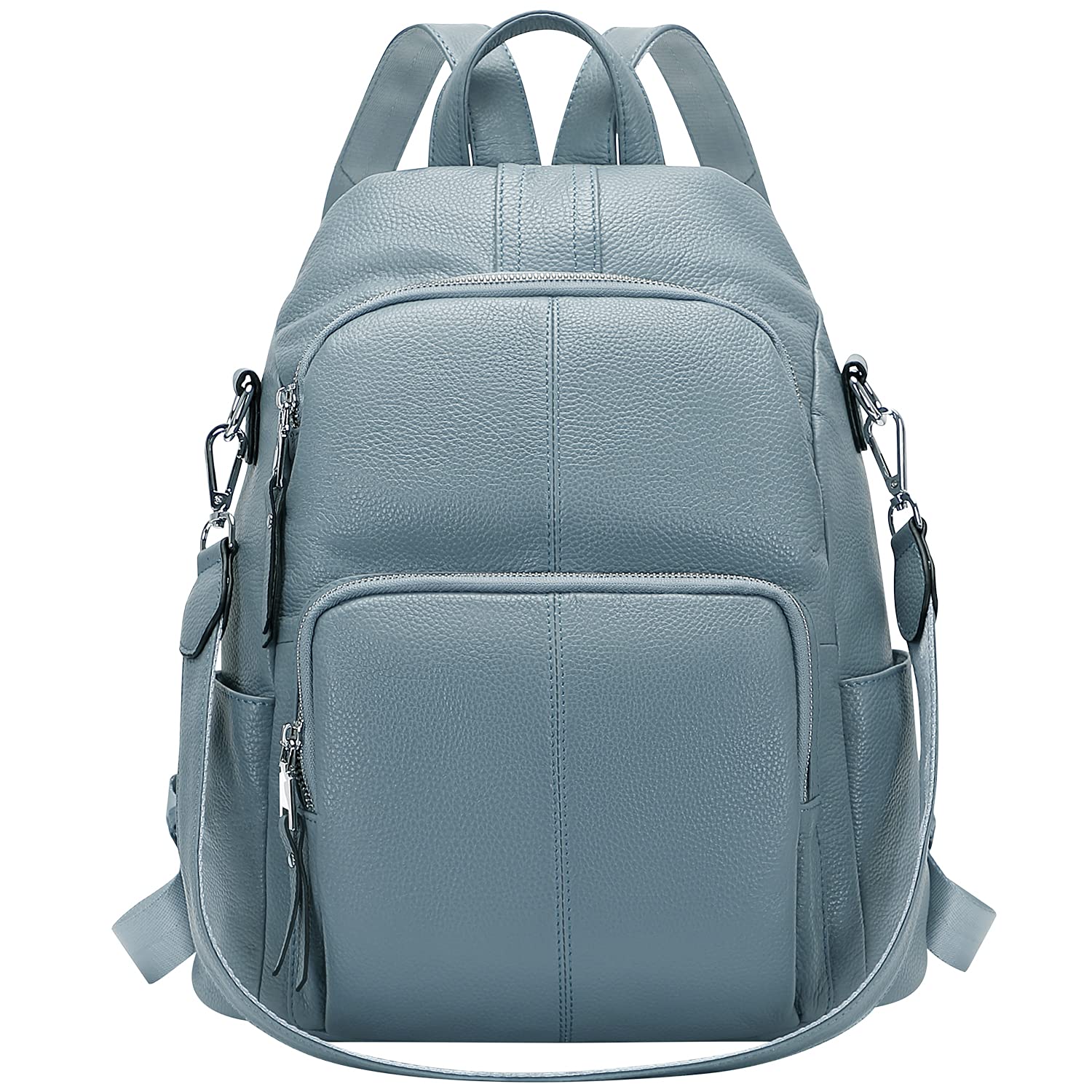 ALTOSY Women's Soft Leather Anti-Theft Backpack Purse - Versatile Large Shoulder Bag for Work, Travel & College (S81 Light Sky Blue)