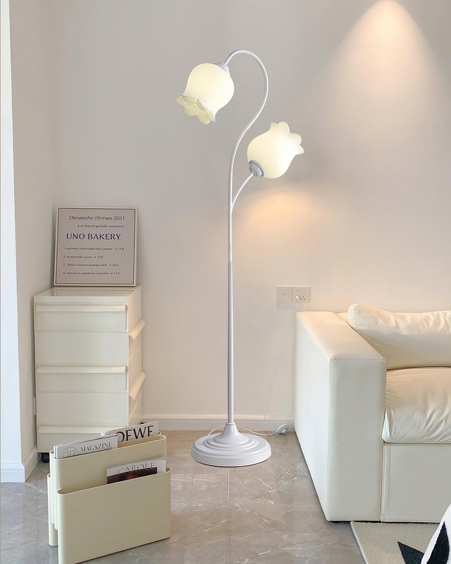 Modern Lilium Floor Lamp with Adjustable Brightness - Elegant Standing Light for Living Room, Bedroom, or Office - Perfect for Reading, Relaxing, and Ambient Lighting