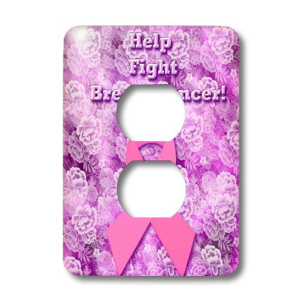3D Rose Breast Cancer Awareness Outlet Cover - Help Fight Breast Cancer with Stylish Home Decor - Perfect for Bedroom, Kitchen, or Office Electrical Safety