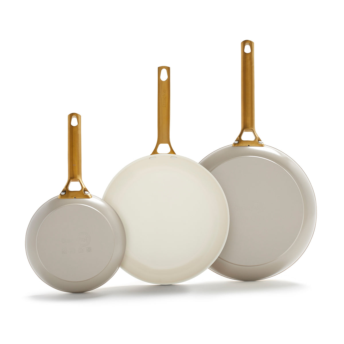 Premium Nonstick Ceramic Fry Pan Set - 8