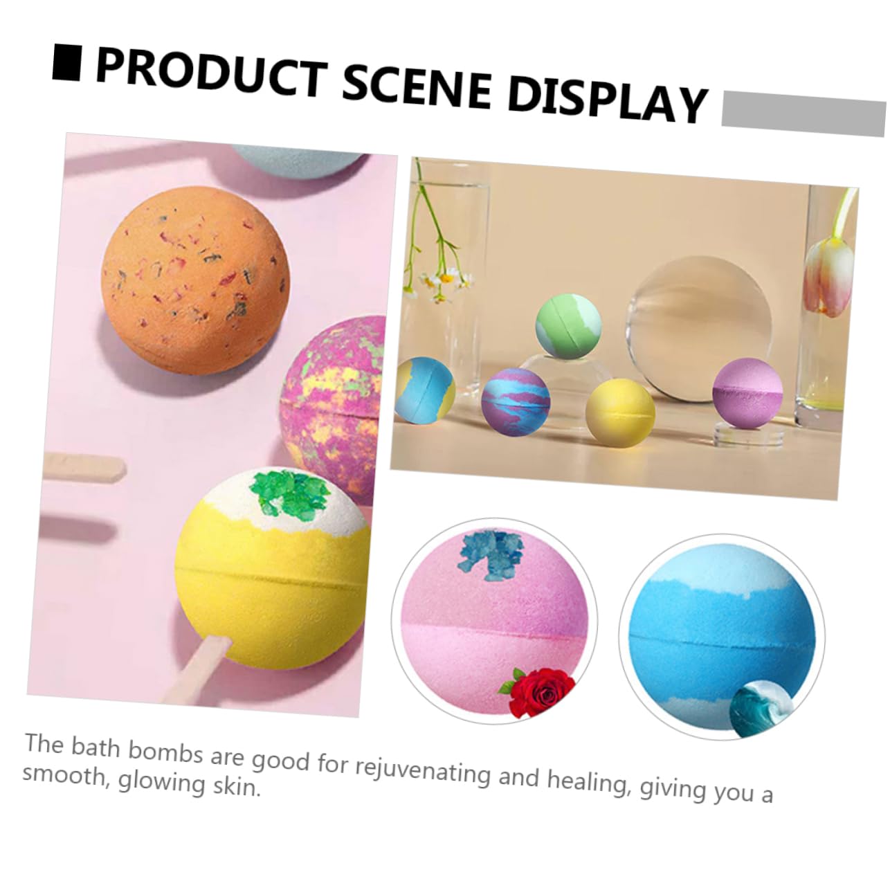 Balacoo 12-Piece Colorful Spa Bath Balls Set (64g) | Rejuvenating Bath Bubbles for Smooth, Glowing Skin | Fresh Scent | Perfect Gift for Relaxation & Self-Care