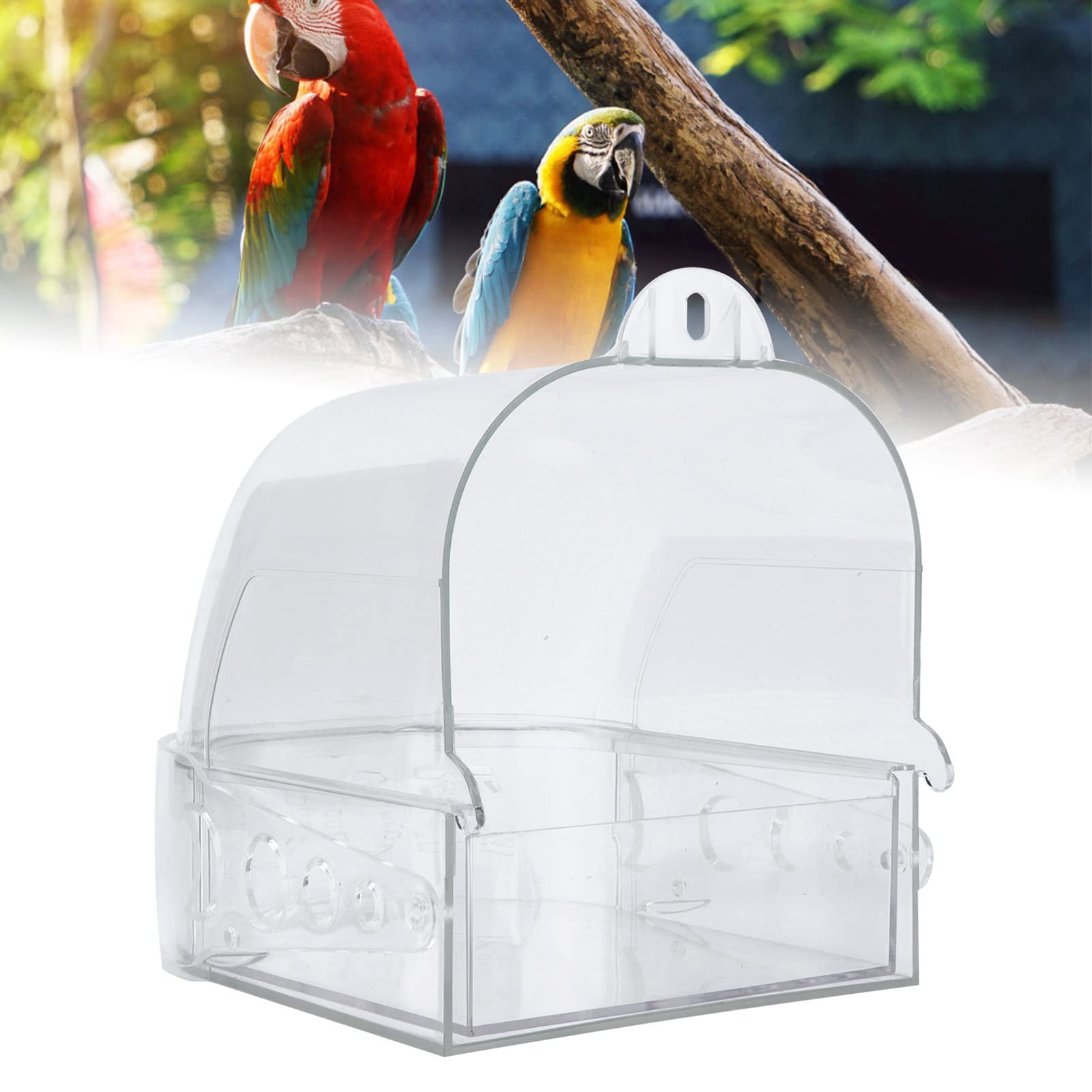 Safe Bird Bath Box for Small Parrots & Canaries - Portable Shower Cage for Healthy Feather Cleaning | Perfect for Home, Aviary & Travel Use