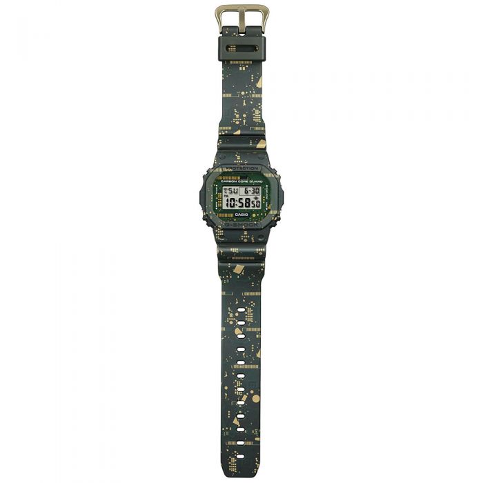 G-Shock DW5600CC-1 Digital Watch with Circuit Board Camo Design - Durable Shock-Resistant Sports Watch for Men, Outdoor Activities & Military Use