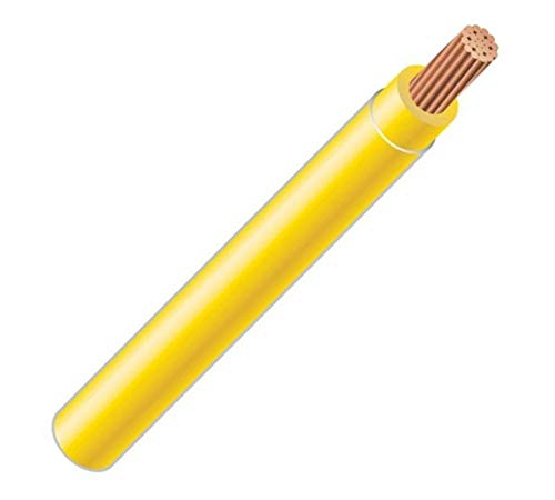 14 Gauge THHN Stranded Copper Building Wire (500ft, Yellow) - Electrical Wiring for Home, Commercial & Industrial Use - UL Listed for Safety
