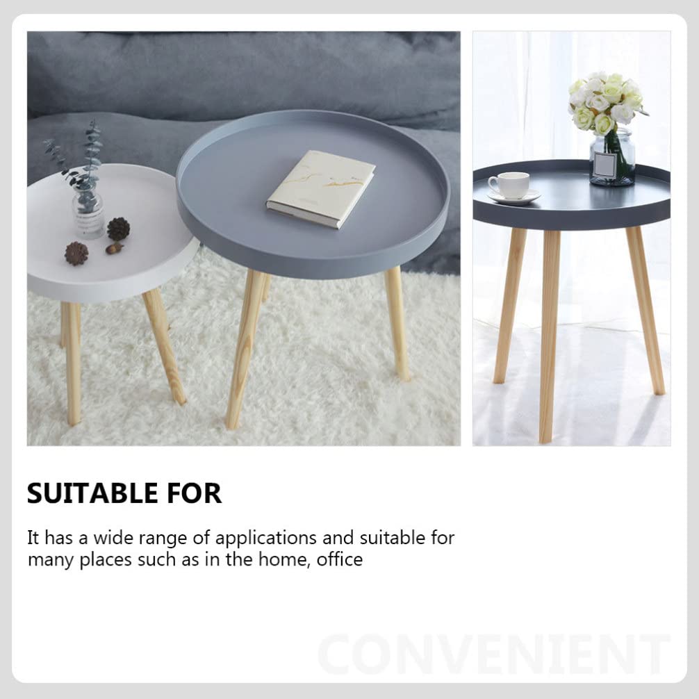 VOSAREA Small Round Side Table - Modern Nordic Style Mini Corner Table for Living Room, Bedroom & Office - Perfect as Sofa Side Table, Nightstand or Decorative Accent Table