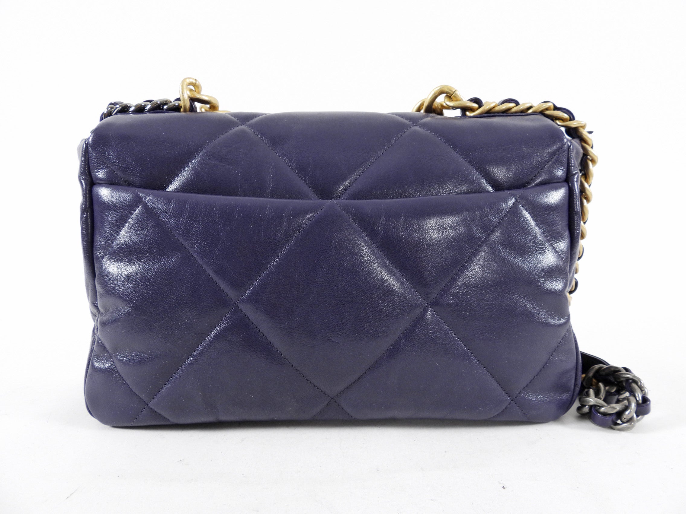 Chanel 19 Large Purple Quilted Leather Flap Bag - Luxury Designer Handbag for Women, Evening Parties & Special Occasions