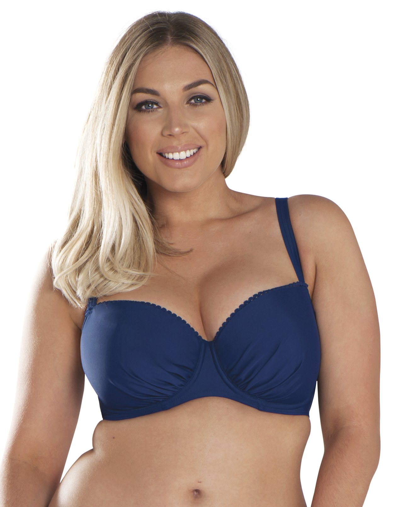 Curvy Kate Women's Jetty Padded Balcony Bikini Top - Supportive Swimwear for Beach, Pool & Summer Vacations