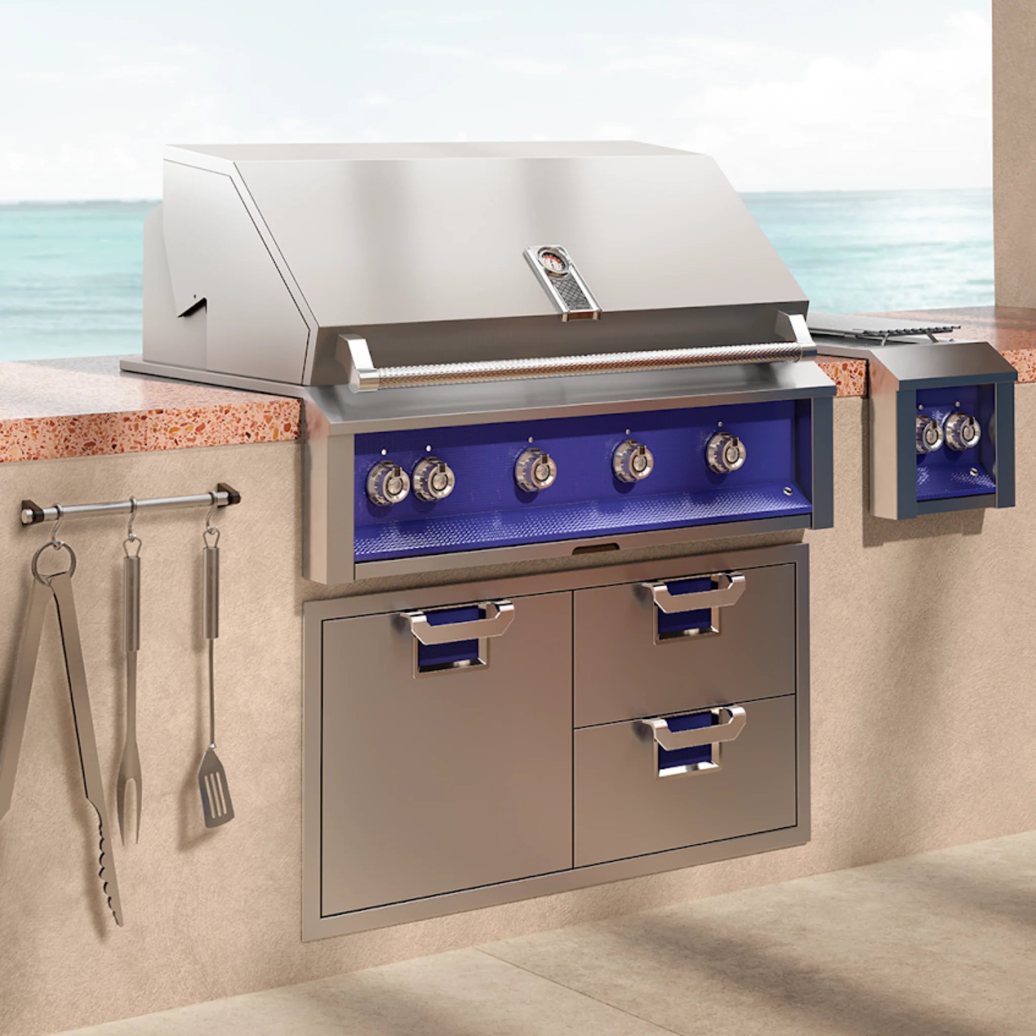 Hestan 42-Inch Built-In Gas Grill - GBR42 - Premium Outdoor Cooking for Backyard BBQs & Patio Entertaining