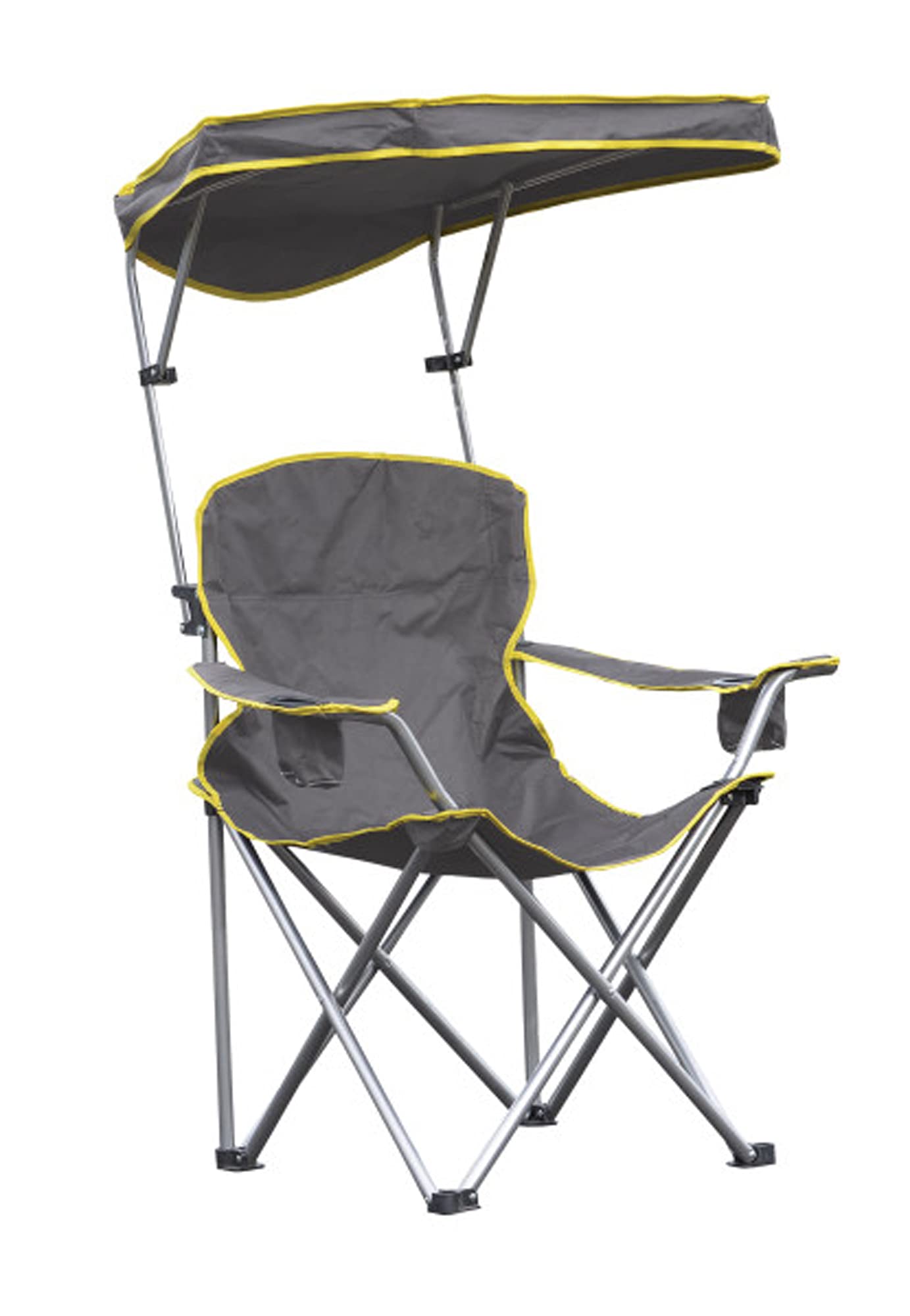 Quik Shade Heavy Duty Max Shade Extra Wide Folding Camp Chair with Tilt UV Sun Protection Canopy - Perfect for Beach, Backyard, Camping & Outdoor Relaxation