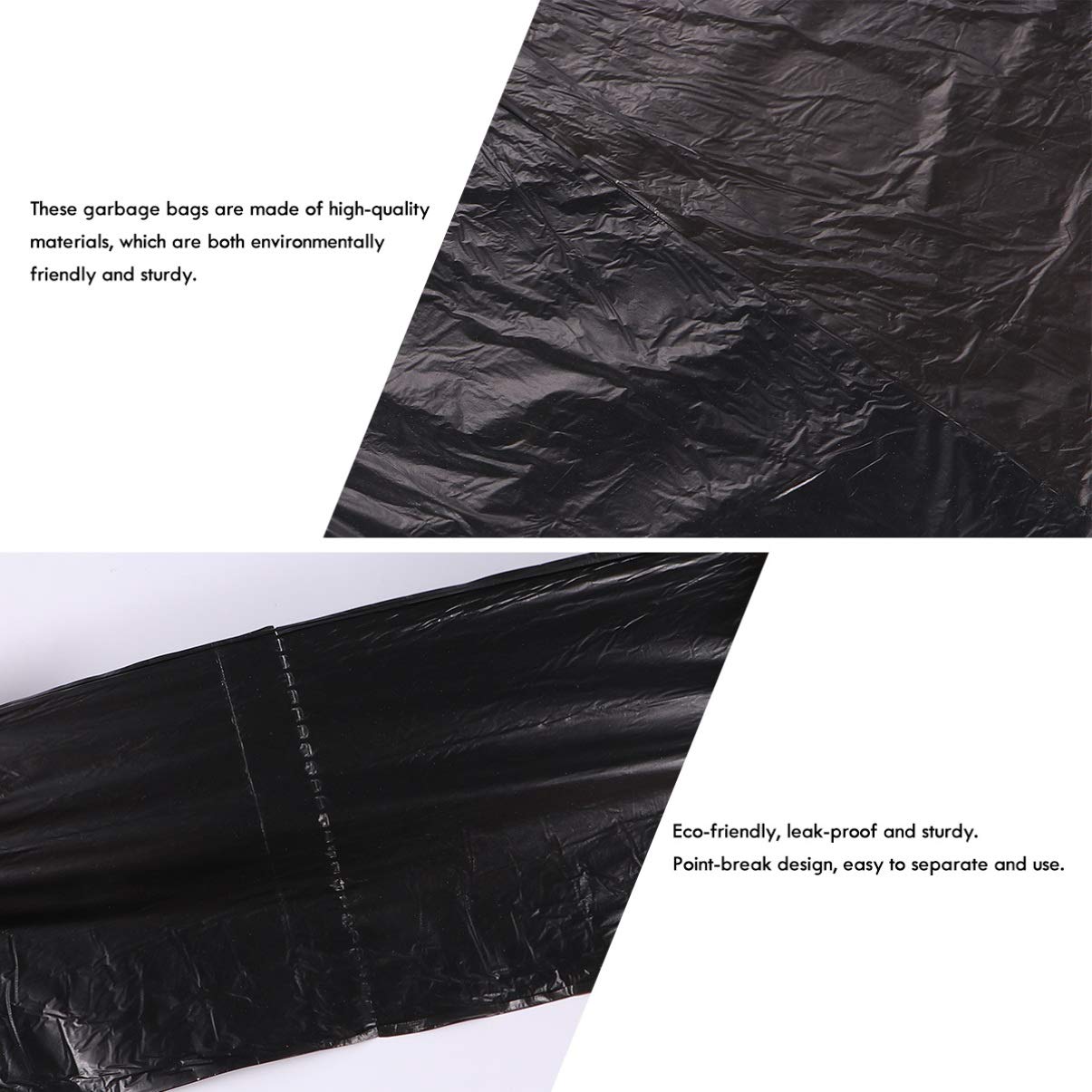 100pcs Heavy Duty Trash Bags for Kitchen & Outdoor Use