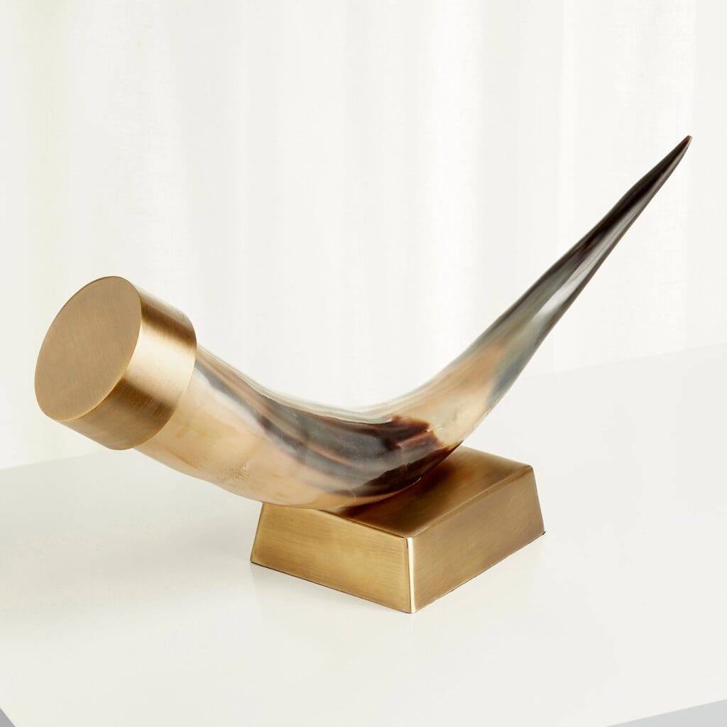 Cyan Design 10191 Valhalla Sculpture in Natural & Antique Brass Finish - Elegant Home Decor for Living Room, Office, or Gift Giving