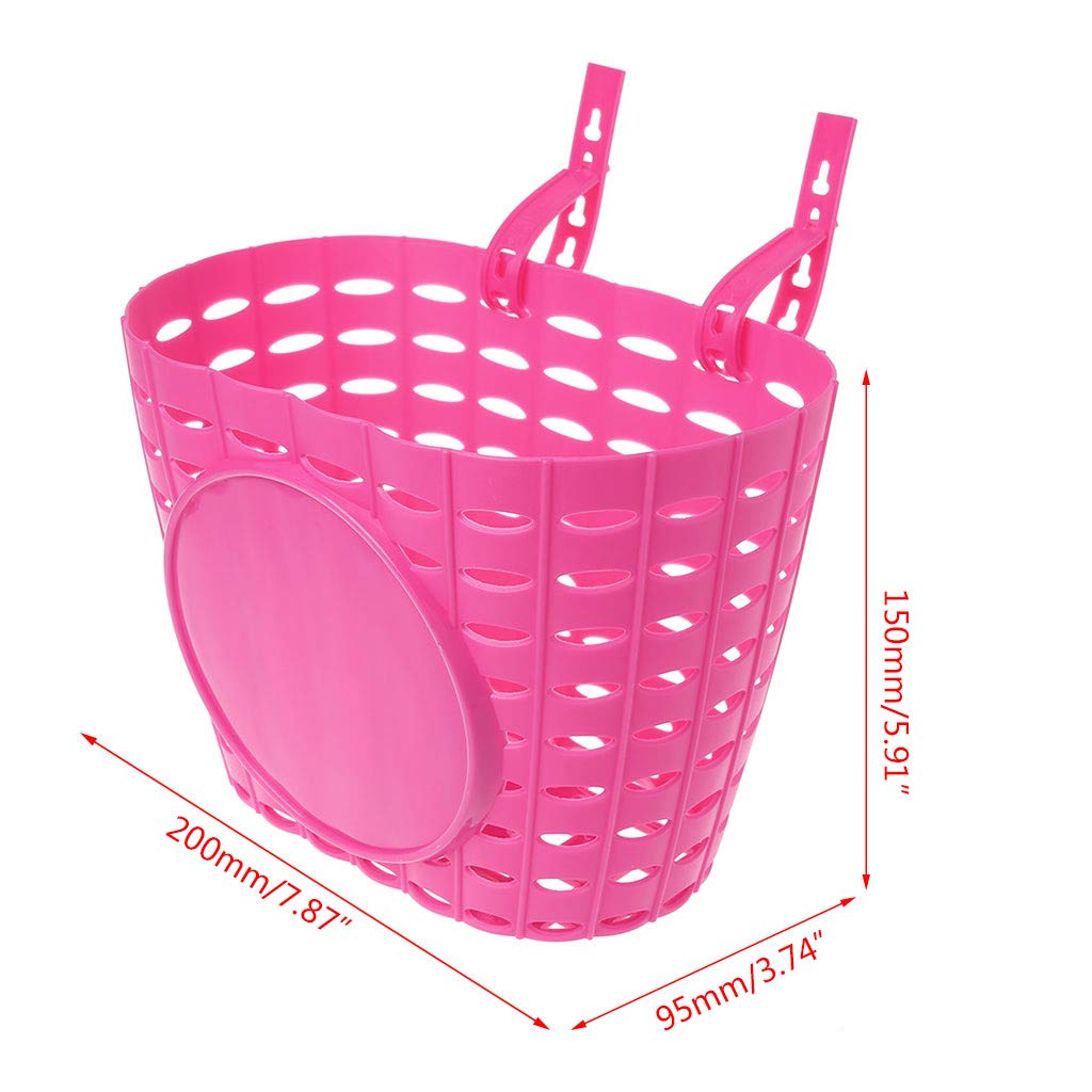 Kids Bike Front Basket - Lightweight Plastic Handlebar Storage Carrier for Bicycles, Tricycles & Scooters - Perfect for School, Park Rides and Grocery Shopping