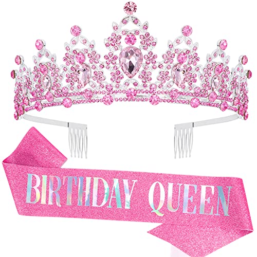 Pink Tiara+pink Sash