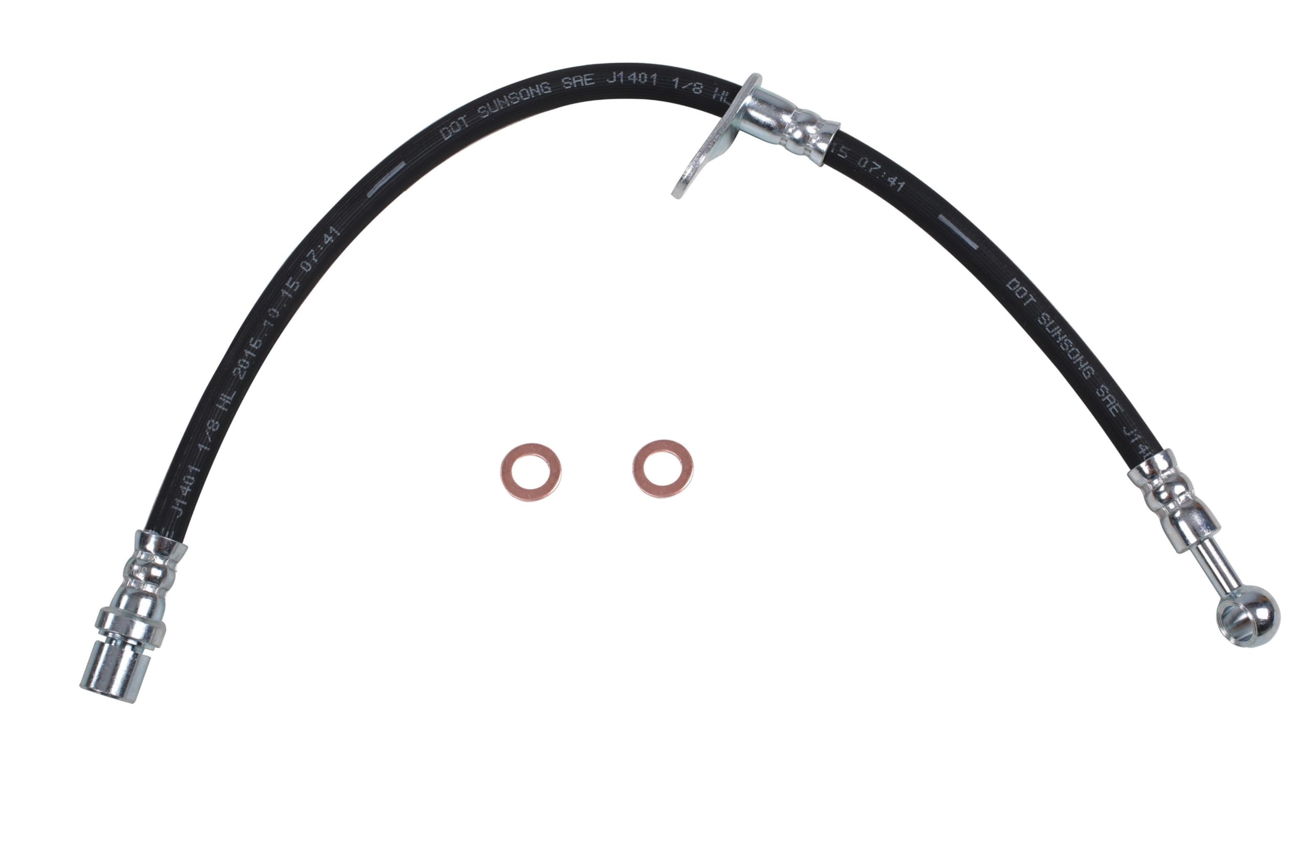Sunsong 2206686 Brake Hydraulic Hose - High Performance Replacement for Smooth Braking | Perfect for Trucks, SUVs, and Off-Road Vehicles