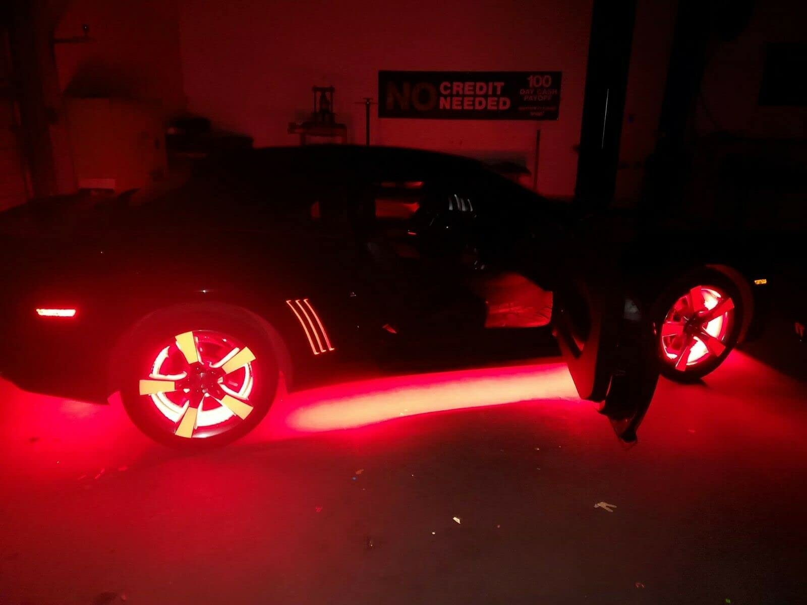 4FT RGB Multi-Color Changing LED Light Strips - 600 LEDs x4PCS, Dual Brightest Double Row Underglow Truck Wheel Lights for 15.5'' Tires | Perfect for Car Customization, Off-Road Vehicles & Nighttime Driving