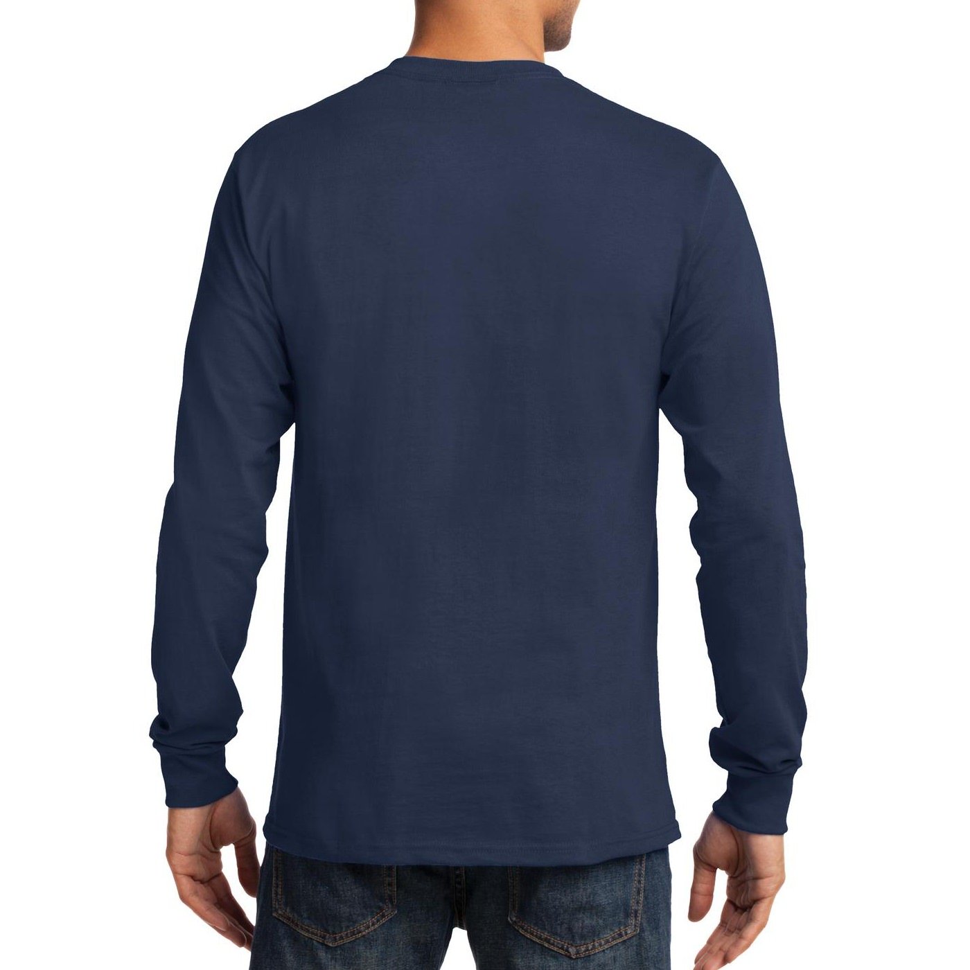 Men's Long Sleeve Essential T-Shirt - Comfortable Casual Basic Top for Everyday Wear, Work & Outdoor Activities