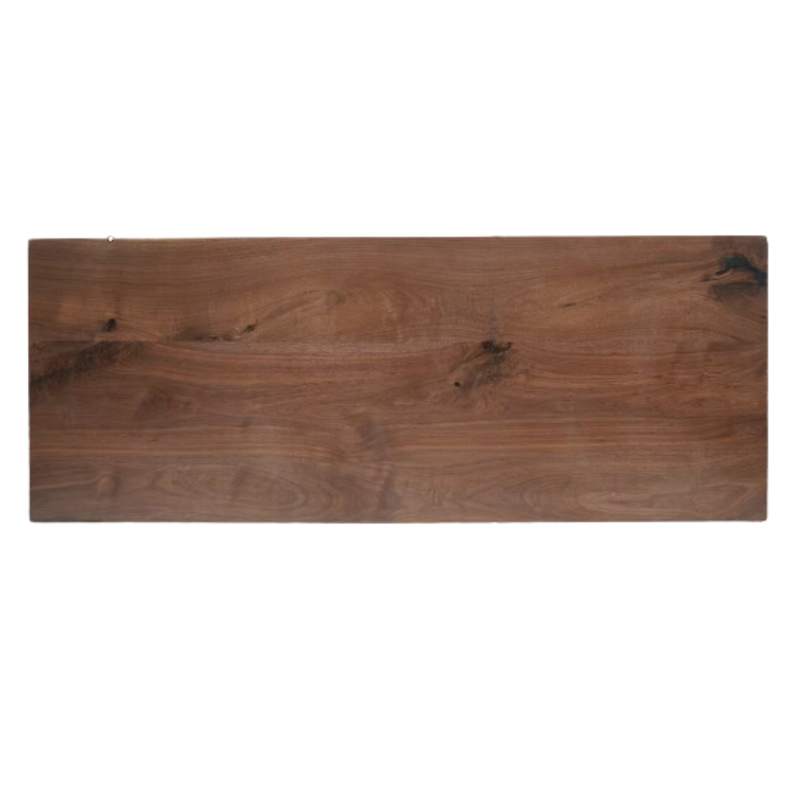 70.1x31.5/30.7/31.1x1.5 inch / 178x80/78/79x3.9 cm / Rich Dark Walnut Color / Natural edge large board table