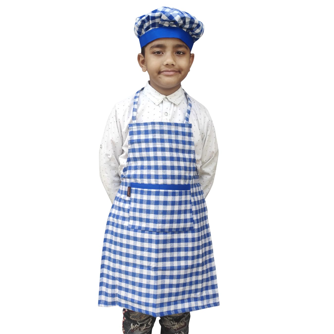 Waterproof Kids Apron with Chef Hat - Multi-Purpose for Cooking, Painting & School - Ages 5-12 - Perfect for Kitchen, Art Class & Home Activities