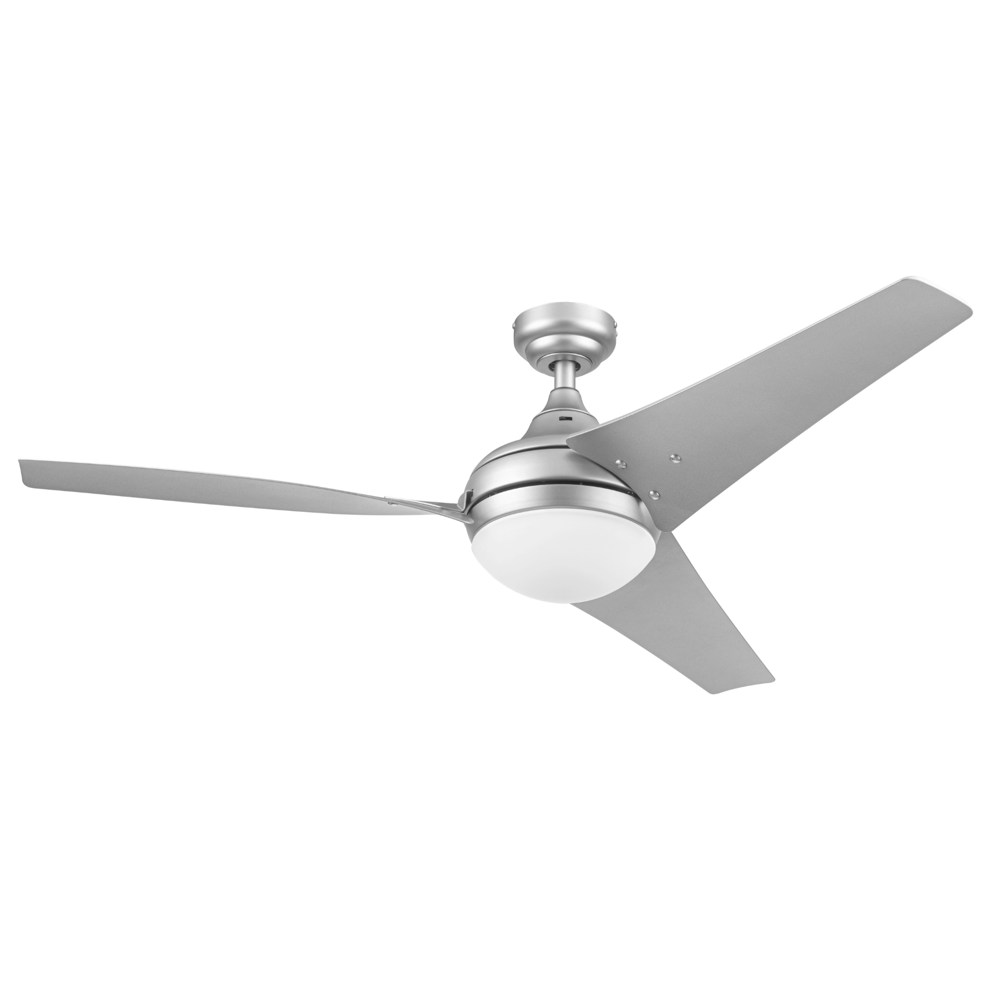 52 Inch Maxon Silver Ceiling Fan with Remote Control - Modern Cooling for Living Room, Bedroom & Office