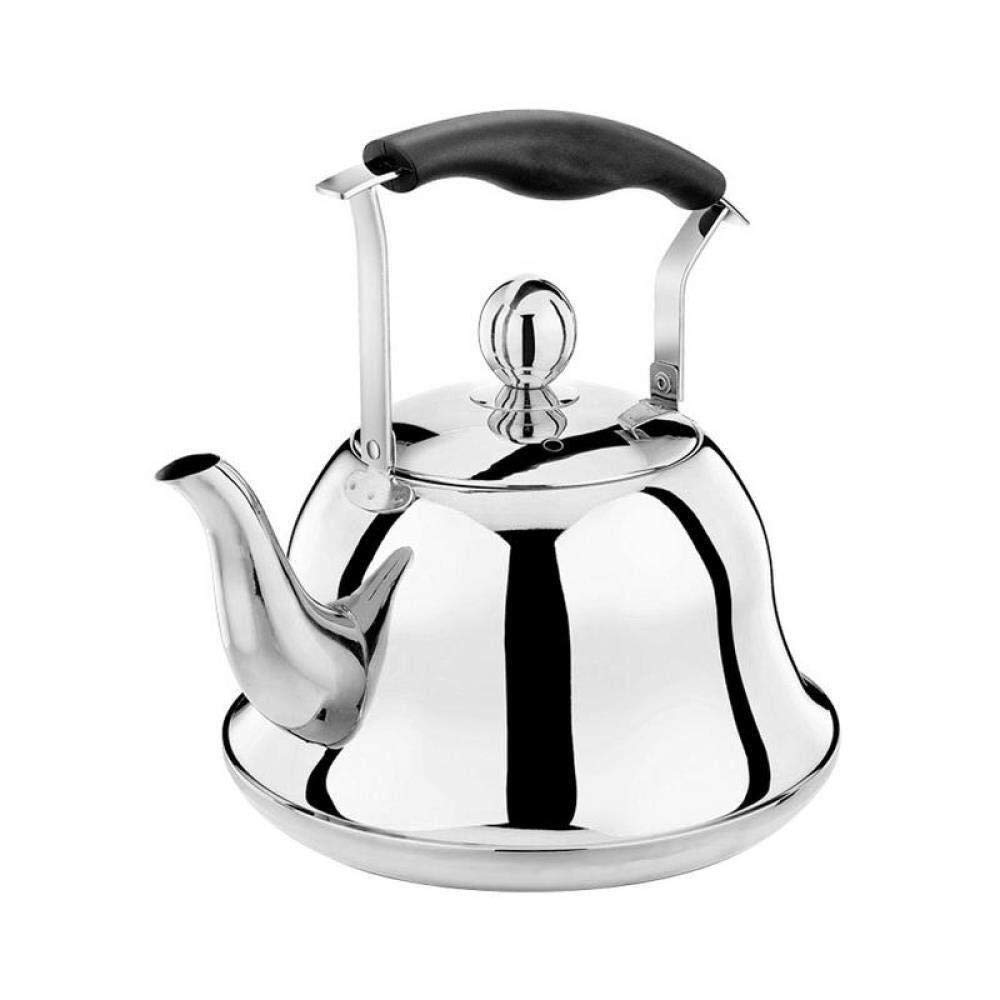 Premium 304 Stainless Steel Whistling Tea Kettle with Removable Infuser - Large Induction-Compatible Stovetop Teapot for Loose Leaf Tea - Perfect for Home, Restaurants & Tea Ceremonies