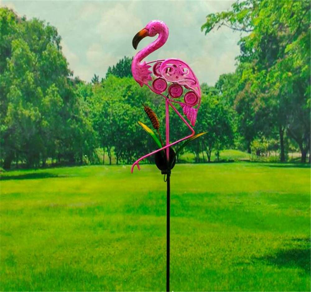 2 Pack Flamingo Solar Pathway Lights - Waterproof Outdoor Garden Stake Lights with Warm White LED for Lawn, Patio, Courtyard - Perfect for Landscape Lighting, Walkway Decoration, and Backyard Ambience