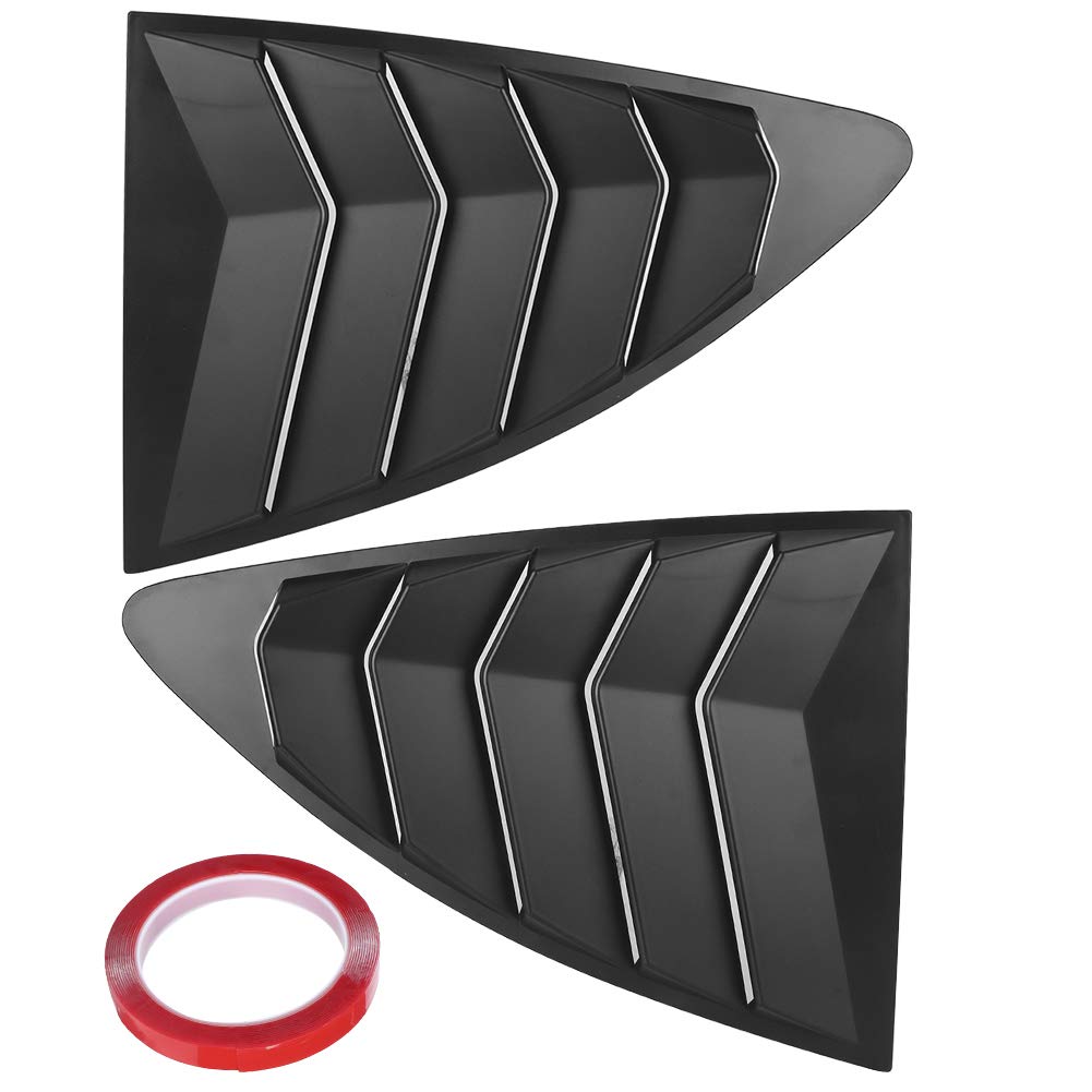 Matte Black Side Window Louver Shutter Cover Trim for 2013-2018 Subaru BRZ | Car Window Air Vent Deflector | Enhances Style & Protects from Debris (Perfect for Street Racing & Car Shows)