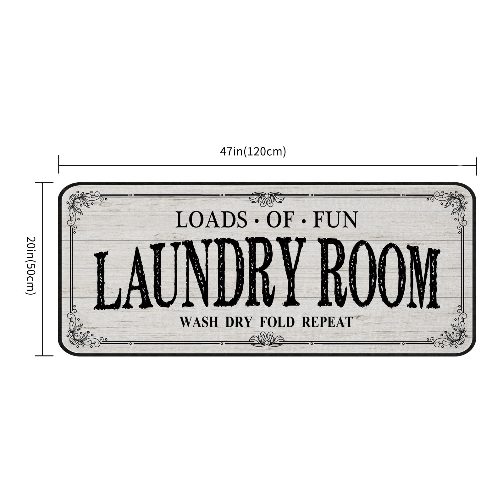 Non-Slip Laundry Room Rug Runner - 20