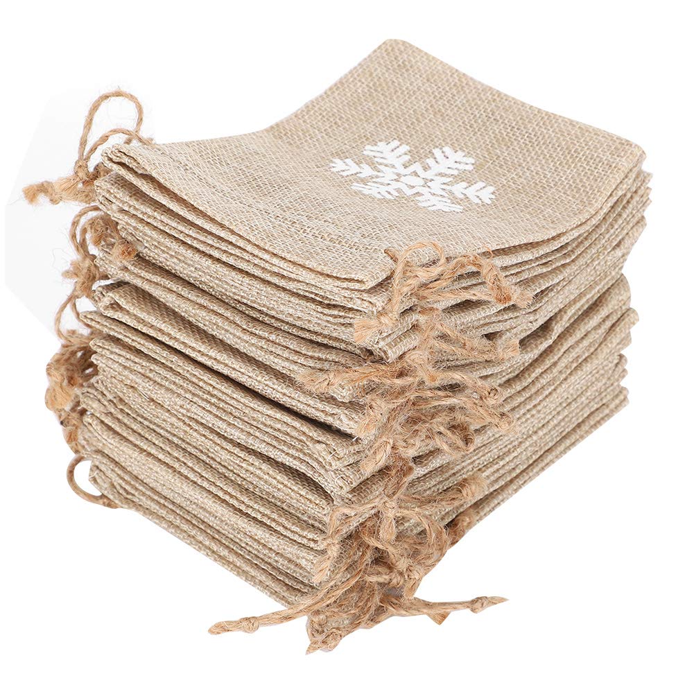 25Pcs Christmas Drawstring Gift Bags for Jewelry, Wedding Favors & Party DIY - Reusable Holiday Favor Pouches for Christmas, Birthday, Bridal Shower & Special Occasions