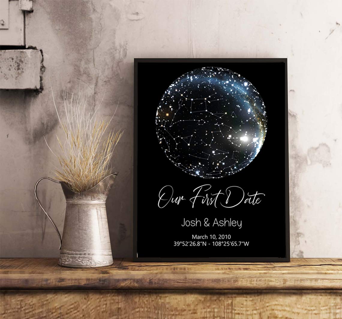 Custom Star Map - Personalized Constellation Print - Unique Gift for Engagement, Wedding & Anniversary - 16x20