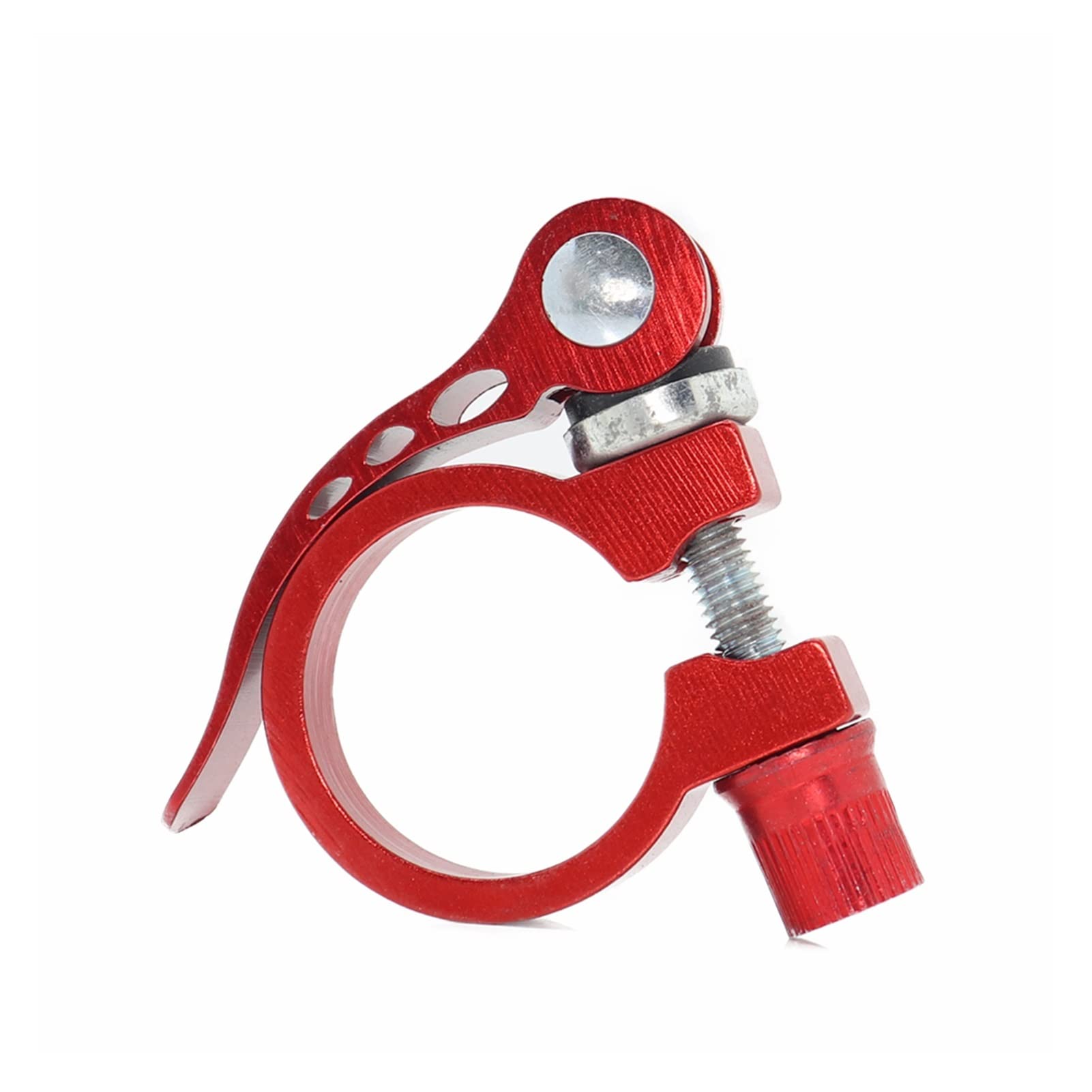KOVNOVI 4PCS Aluminum Alloy Bicycle Seatpost Clamp 25.4mm - Lightweight MTB Road Bike Seat Tube Clip, Durable Bike Saddle Clamp Accessories (Red) - Perfect for Mountain Bikes, Road Bikes & Cycling Upgrades