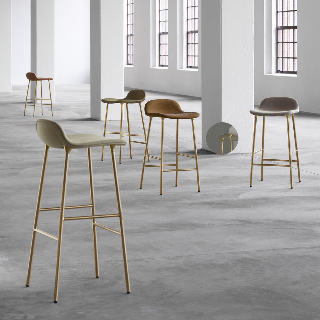 Modern Form Counter Stool with Sturdy Metal Legs & Comfortable Upholstered Seat - Perfect for Kitchen Islands, Breakfast Bars & Home Decor