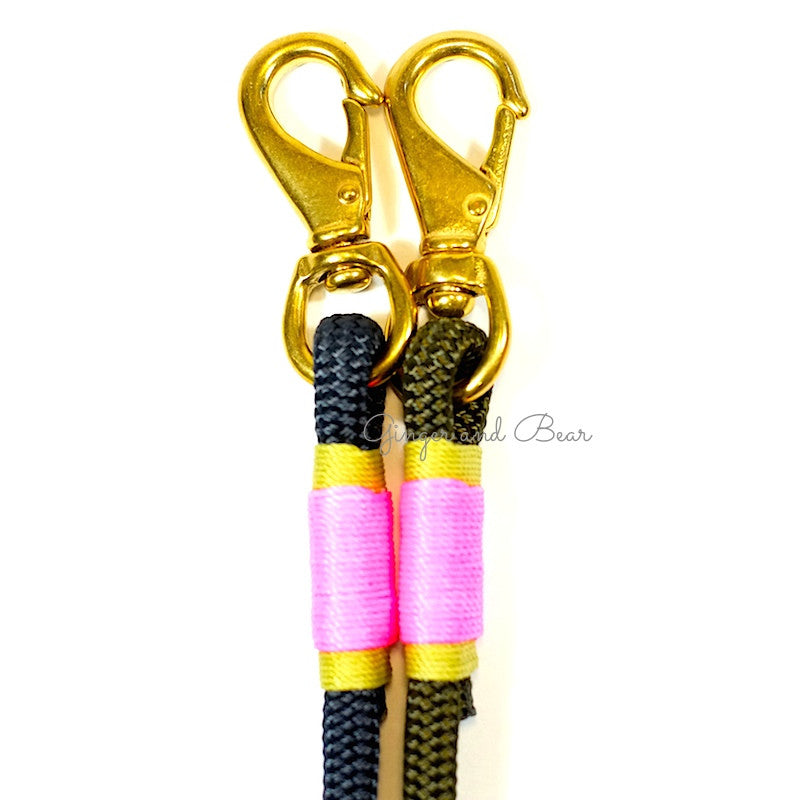 Durable Rugged Hudson Dog Leash for Medium & Large Dogs - Salmon & Navy Color - Perfect for Walking, Hiking & Outdoor Adventures