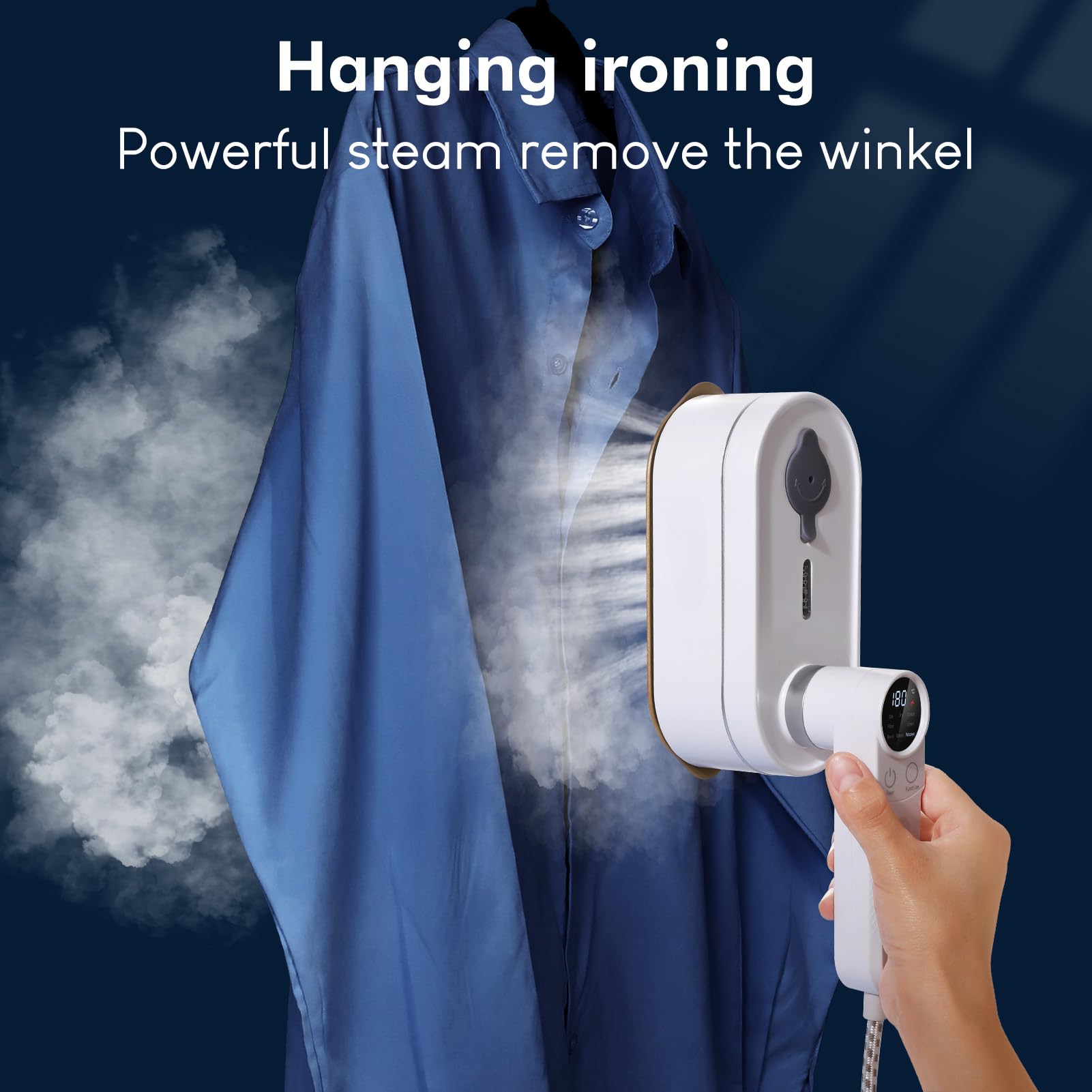 Portable Handheld Steamer for Clothes - 1200W Fast Heating Garment Steamer with 6 Steam Modes & Self-Cleaning Function | Travel & Home Use | Perfect for Wrinkles Removal on Shirts, Dresses & Suits