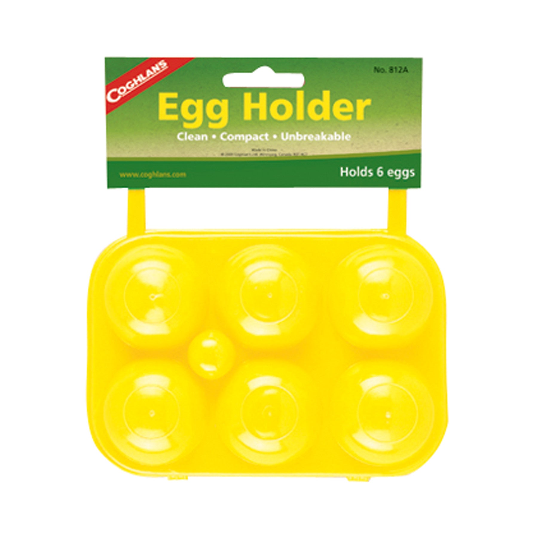 Coghlan's 6-Pack Egg Holder for Camping & Travel - Durable Plastic Egg Storage Container for Picnics, Hiking, and Outdoor Adventures
