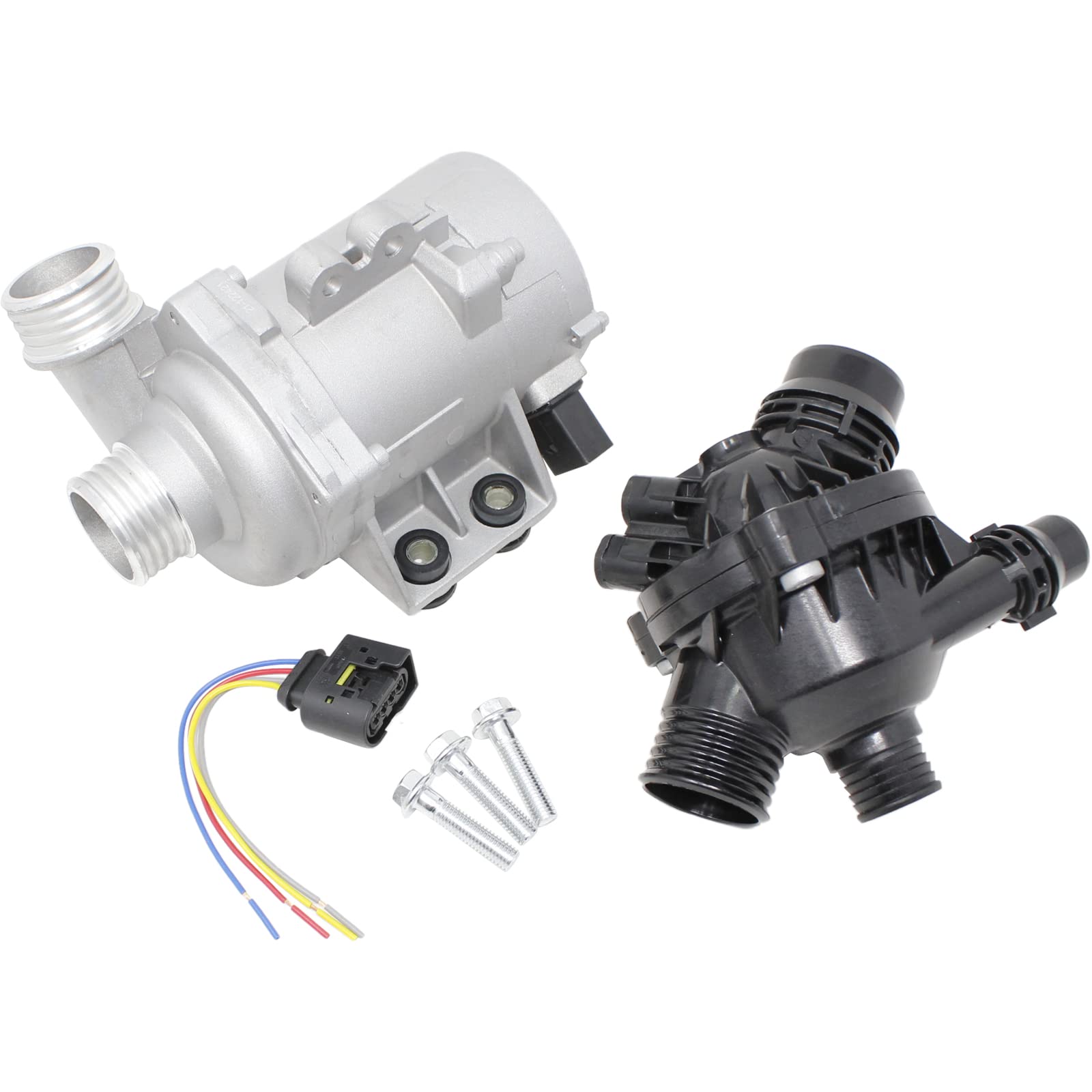 BMW X3 X5 Z4 1 3 5 Series Electric Water Pump & Thermostat Kit - OEM Replacement 11517563183 11517586925 11510392553 - Perfect for Engine Cooling System Repair & Maintenance