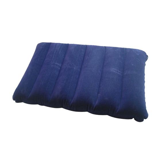 Aavya Soft Velvet Inflatable Travel Pillow - Lightweight Portable Air Cushion for Neck, Lumbar & Spine Support - Navy Blue (Pack of 2) - Perfect for Airplane, Car & Office Use