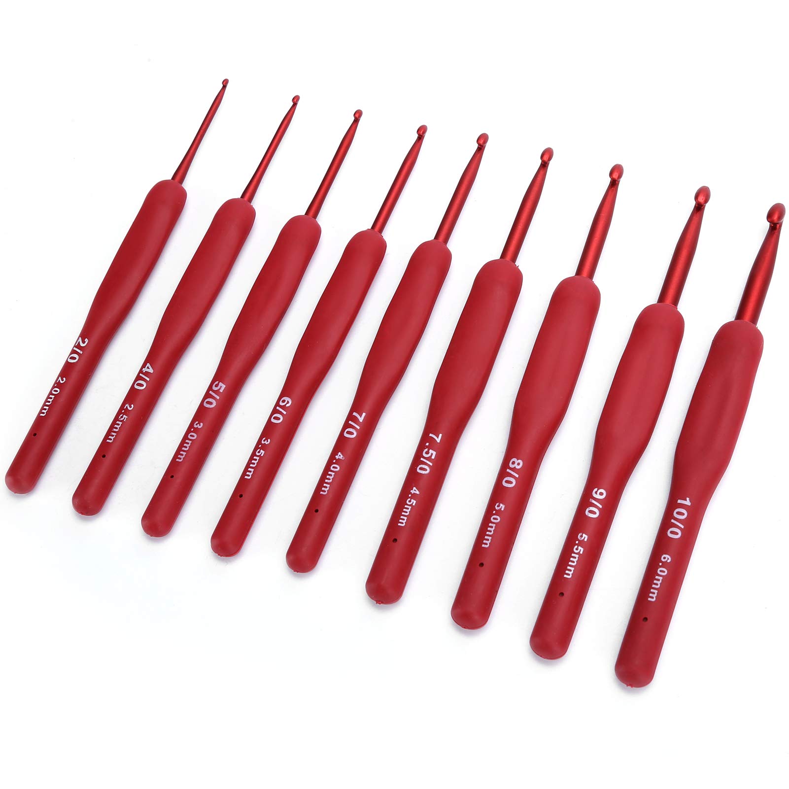 9Pcs Crochet Hooks Set - Ergonomic Knitting Needles Kit for DIY Craft, Yarn Projects | Perfect for Beginners & Professionals, Knitting, Crocheting, Amigurumi, Blankets, Scarves