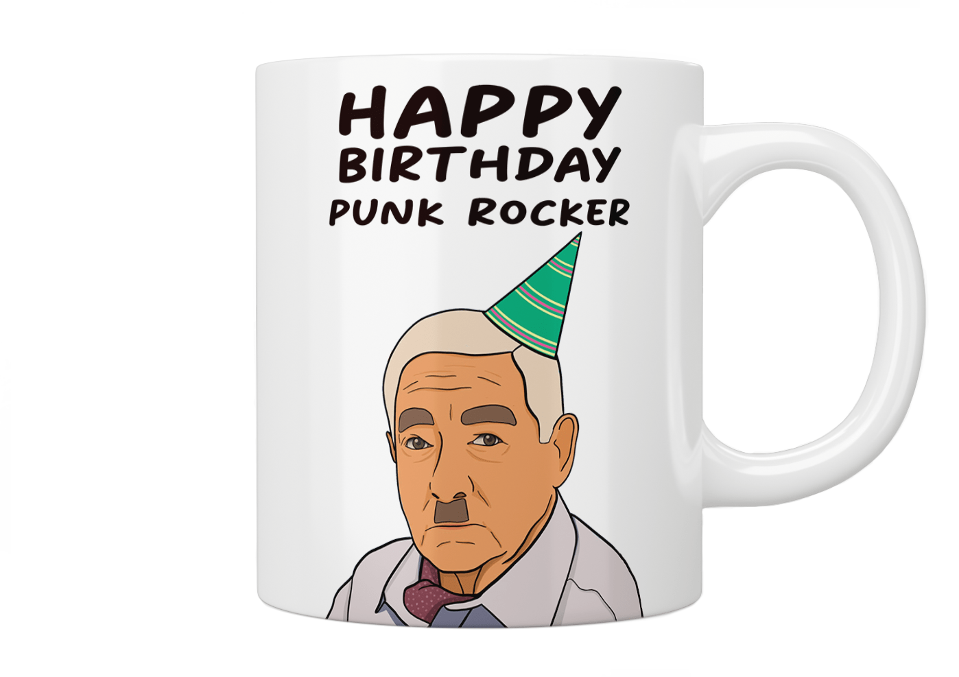 Happy Birthday Punk Rocker Mr Morris Mug - Funny Birthday Gift for Punk Rock Fans - Perfect for Coffee, Tea & Beer Drinking at Parties & Concerts