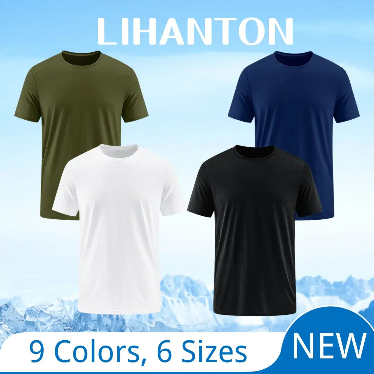 4 Pack Men's Quick Dry Athletic T-Shirts - Moisture Wicking Workout Shirts for Running, Gym & Sports - Lightweight & Breathable Activewear